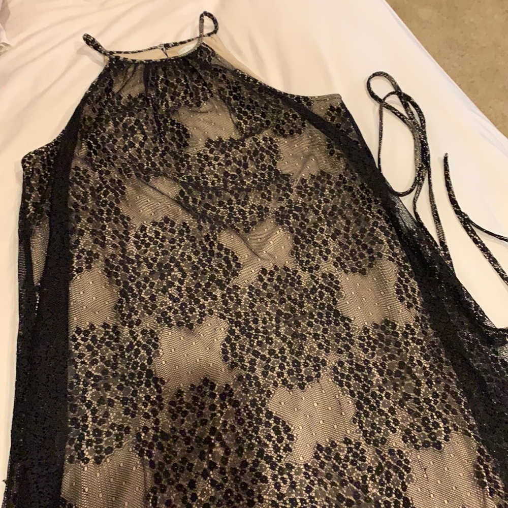 Lace Black and Tan cocktail dress